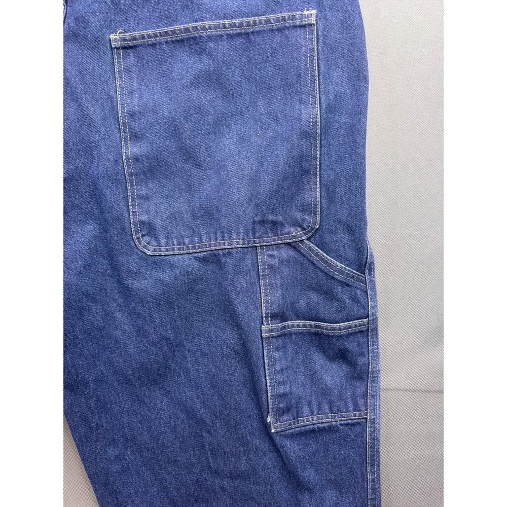 Texas‎ Tuff Mens Blue Denim Carpenter Workwear Jeans Hammer Loop 44x32